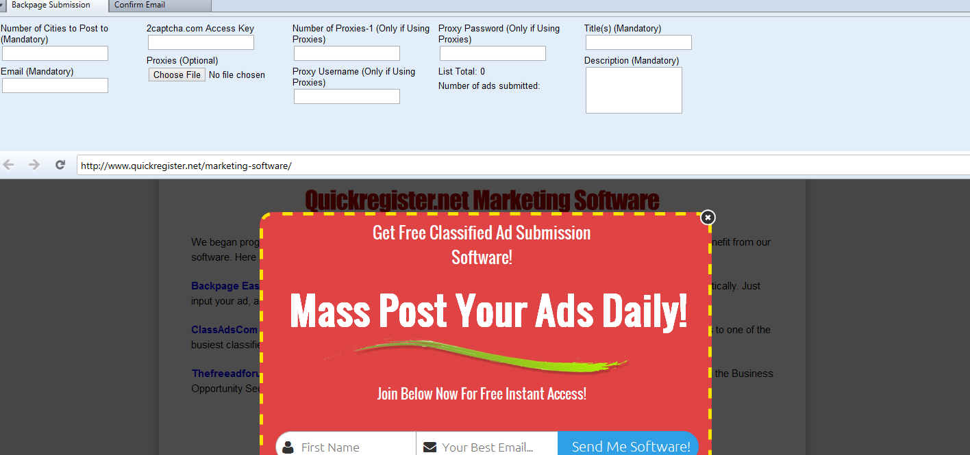 Backpage Easy Ad Software Backpage Ad Posting Software